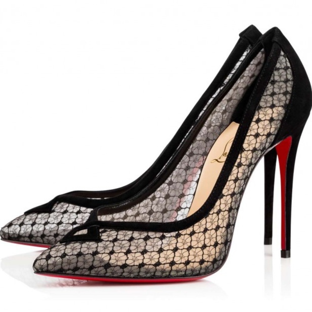 Christian Louboutin neolato 100 dentelle resille high heels